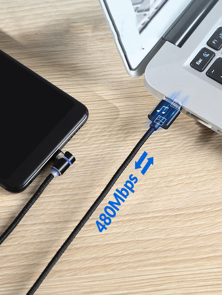 360° Magnetic Charging Cable – Fast Charge with LED for iPhone, Android & Type-C – car-accessory