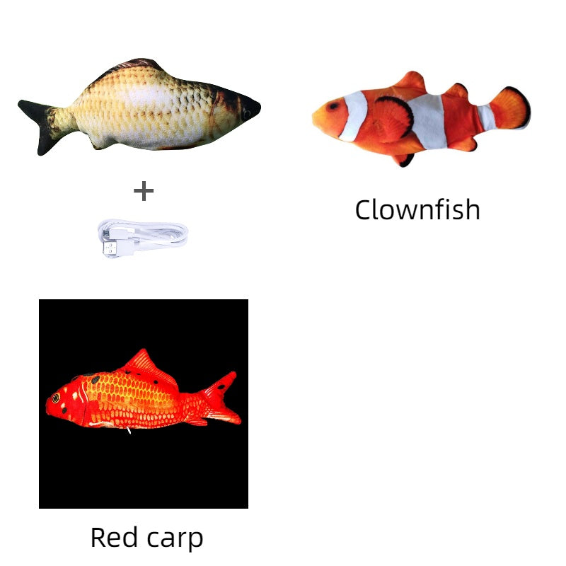 USB Flopping Fish Cat Toy – Rechargeable, Realistic & Safe for Solo Play