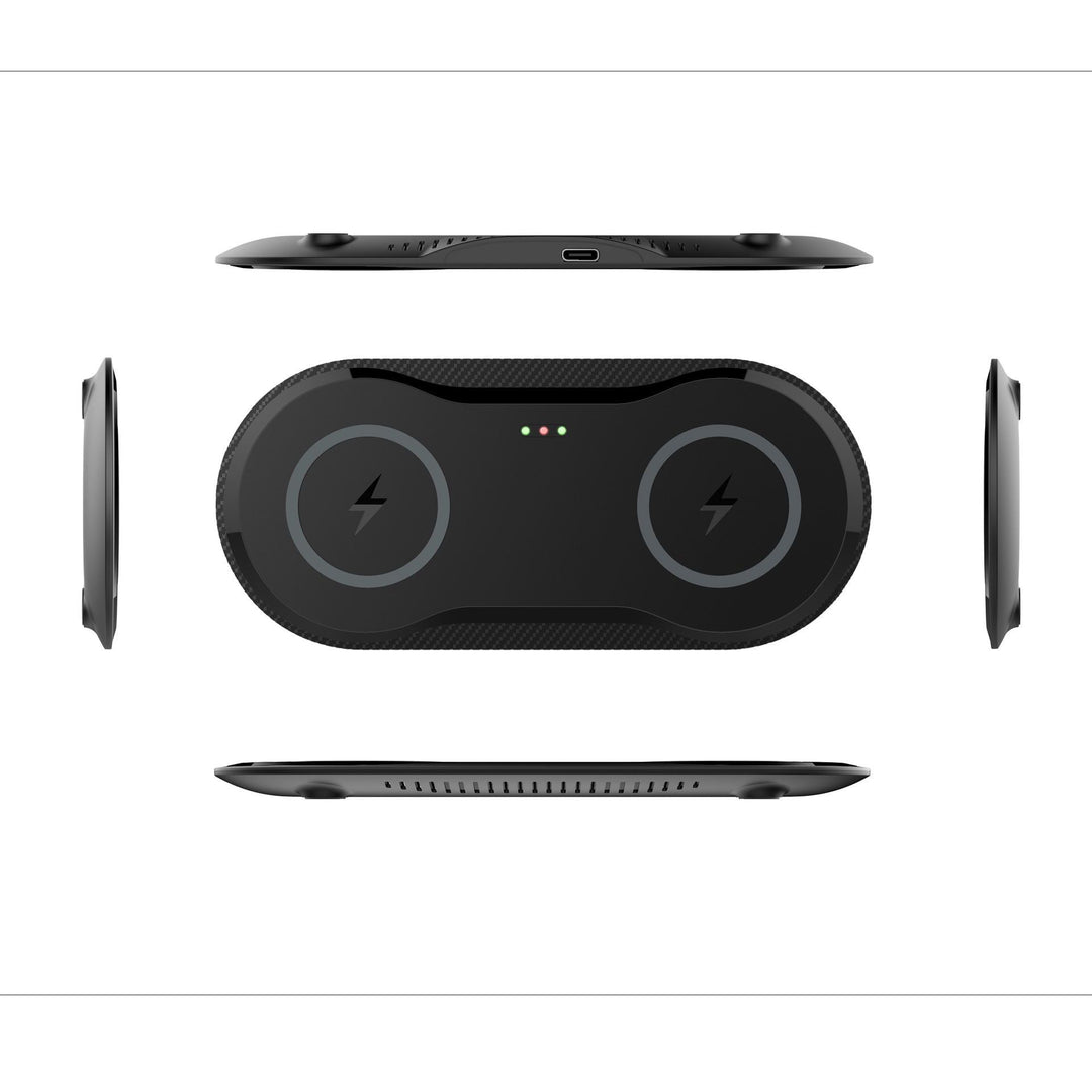 Dual Wireless Charger – 2-in-1 Qi-Certified Fast Charging Pad for iPhone & Android
