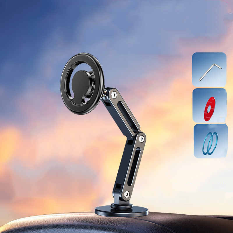Magnetic Alloy Dashboard Phone Mount – Universal Car Holder with Strong Grip & Sleek Design