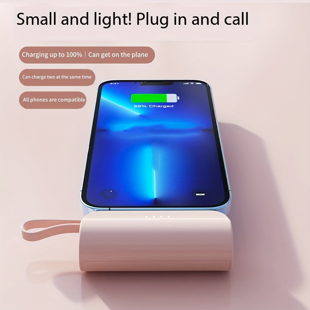 WINSWAY 5000mAh Portable Power Bank – Type-C, Phone Holder