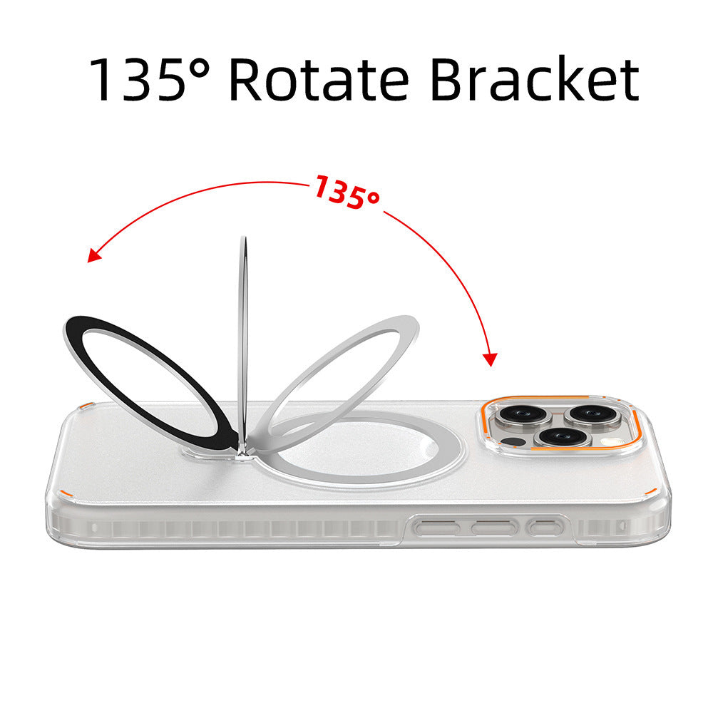 MagSafe iPhone 13 & 14 Case with Invisible Stand – Shockproof & Lens Protection