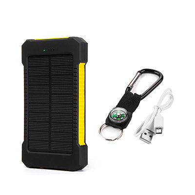8000mAh Solar Power Bank with LED Light & Compass – Waterproof Outdoor Charger – car-accessory