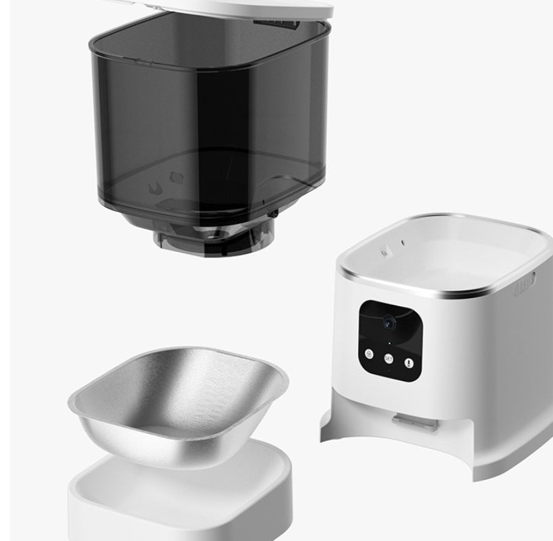 Smart WiFi Automatic Cat Feeder – 6L Capacity with App Control, Voice Feed & Video Options
