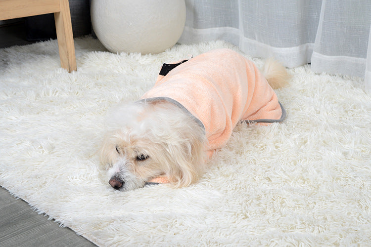 Full-Body Pet Bathrobe Towel – Super Absorbent Drying Coat & Pajamas for Dogs & Cats
