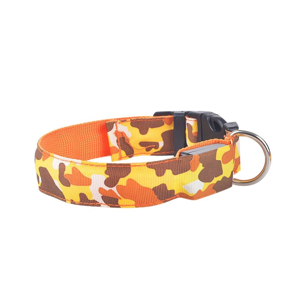 LED Light-Up Dog Collar – USB Safety Night Collar with 3 Flash Modes