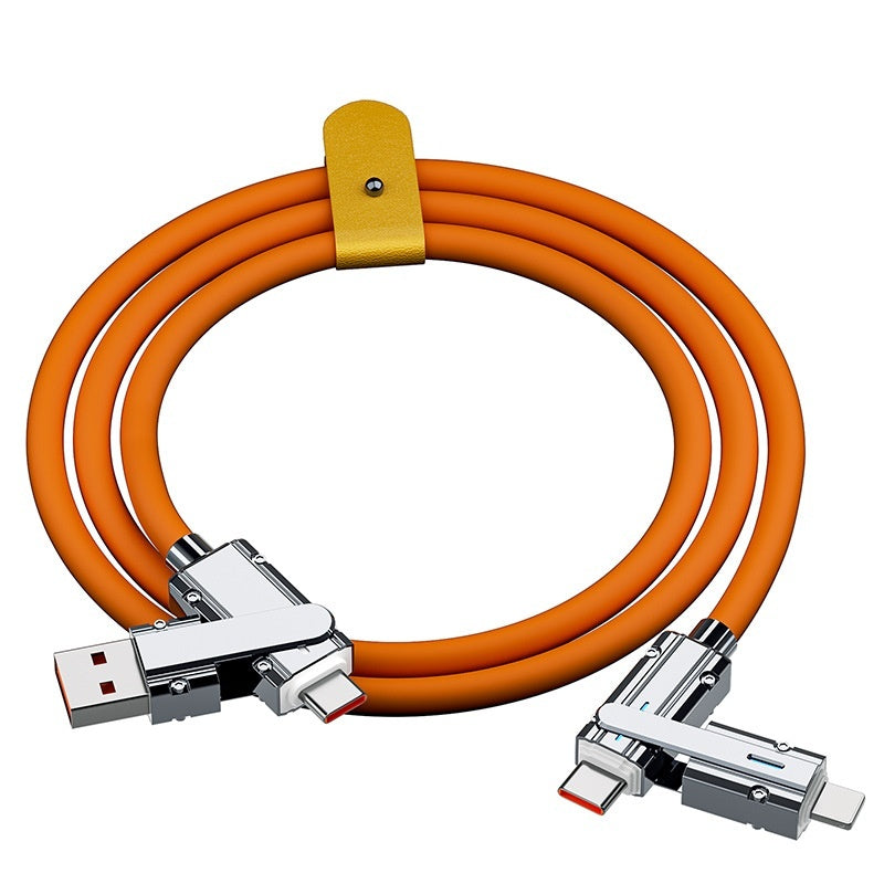 1m Zinc Alloy Fast Charging Cable – Dual Lightning & Type-C Compatibility – car-accessory