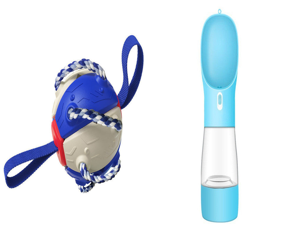 2-in-1 Transforming Frisbee Ball Toy for Dogs – Teething, Tug, Fetch & Water Play – grooming kit