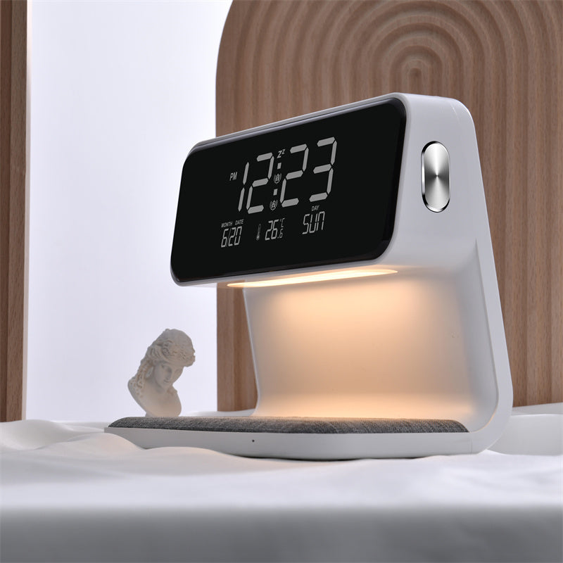 3-in-1 Bedside Lamp | Wireless Charger + Alarm Clock + Light – power-bank