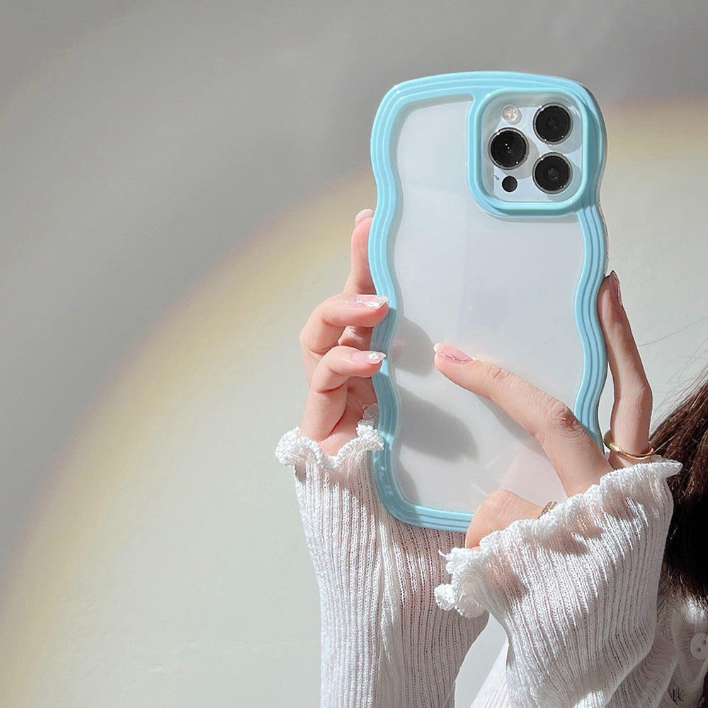 Wavy Edge TPU iPhone Case – Soft Protective Cover for iPhone 11–13 Series