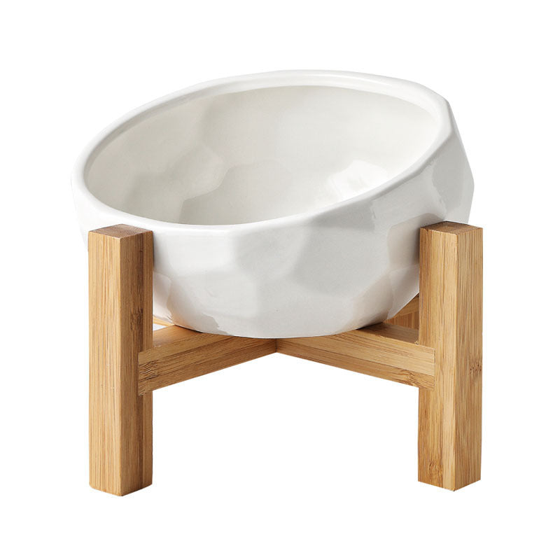 Ergonomic Tilted Pet Bowl – Anti-Vomit & Neck-Friendly Cat & Dog Dish