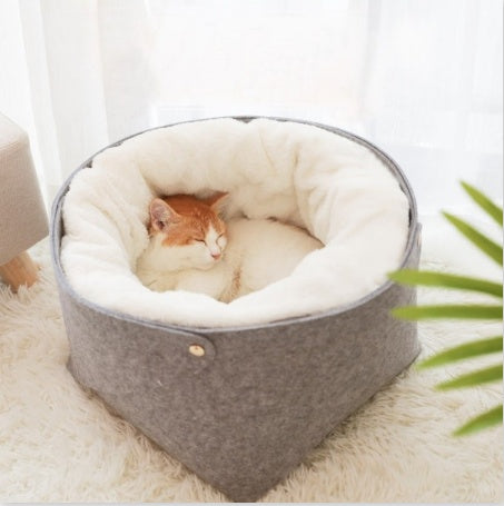 Windproof Cat House – Warm & Removable Nest for Indoor Winter Comfort