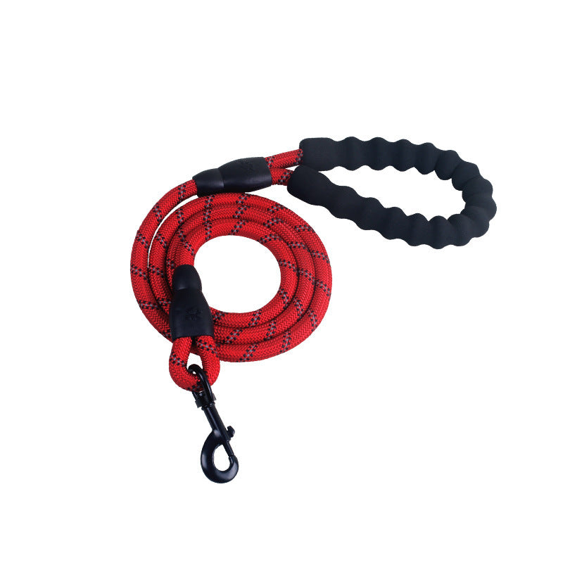 Heavy-Duty Reflective Dog Leash – Soft Foam Handle & Night Safety