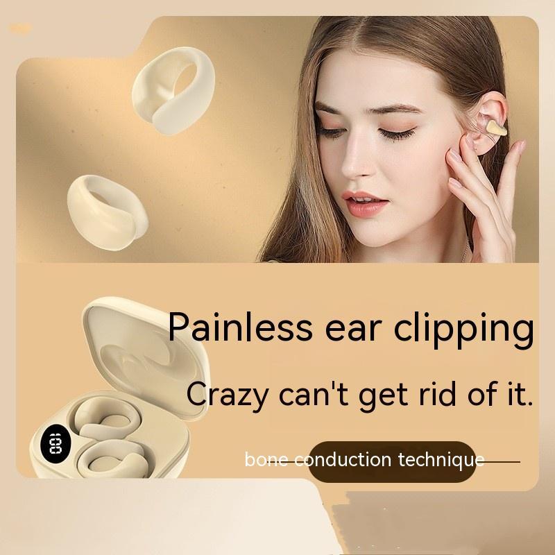 Bluetooth 5.3 LED Ear Clip Wireless Earbuds