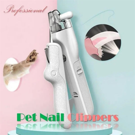 LED Pet Nail Clipper with Nail File & Collector – Safe Grooming for Cats & Dogs – grooming kit