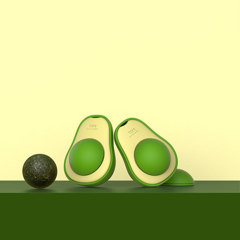 Avocado Catnip Ball Toy with Peppermint – Dental & Digestive Benefits
