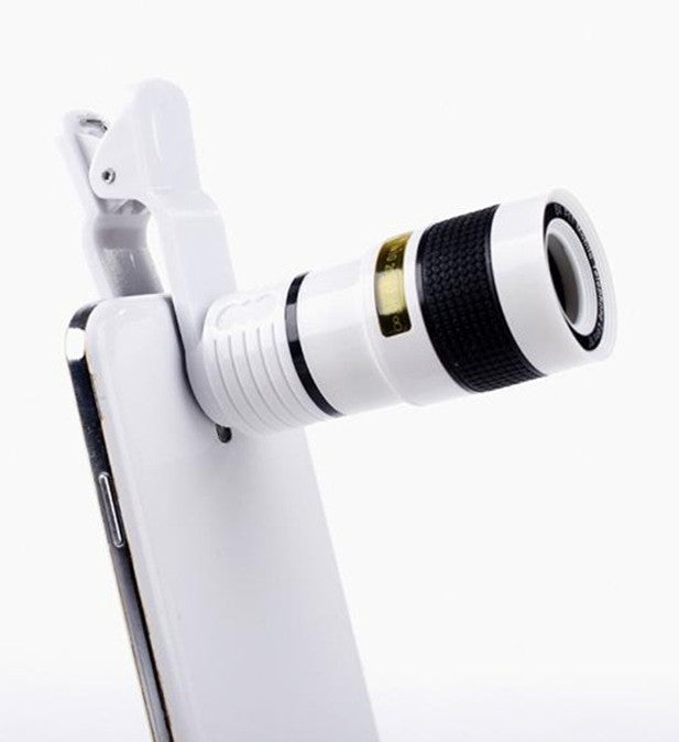 8x Zoom Clip-On Phone Telescope Lens – Universal Smartphone Telephoto & Monocular – tech-gadget