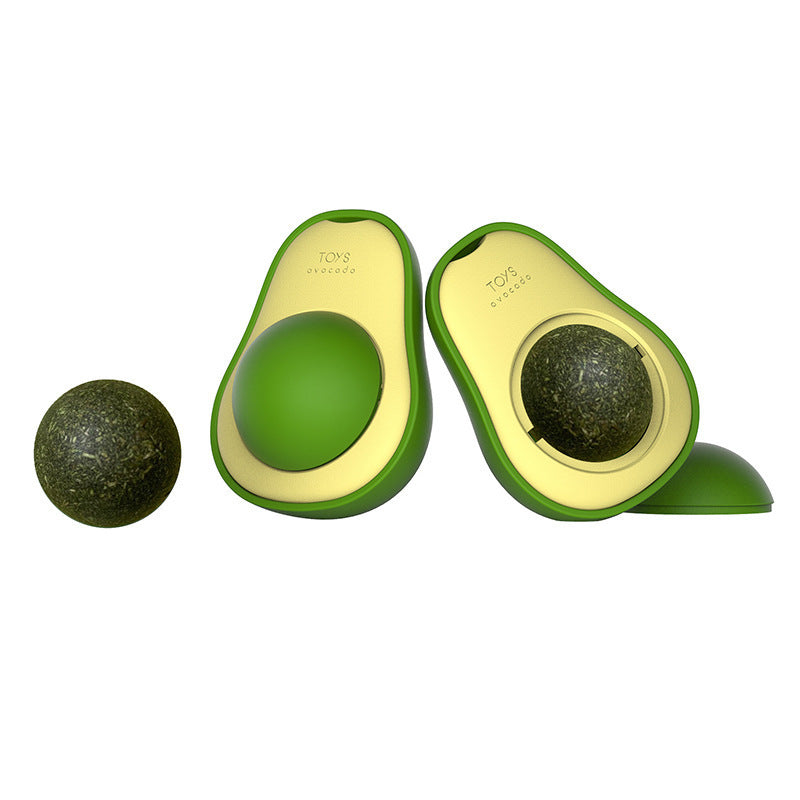 Avocado Catnip Ball Toy with Peppermint – Dental & Digestive Benefits