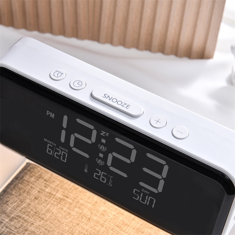 3-in-1 Bedside Lamp | Wireless Charger + Alarm Clock + Light – power-bank