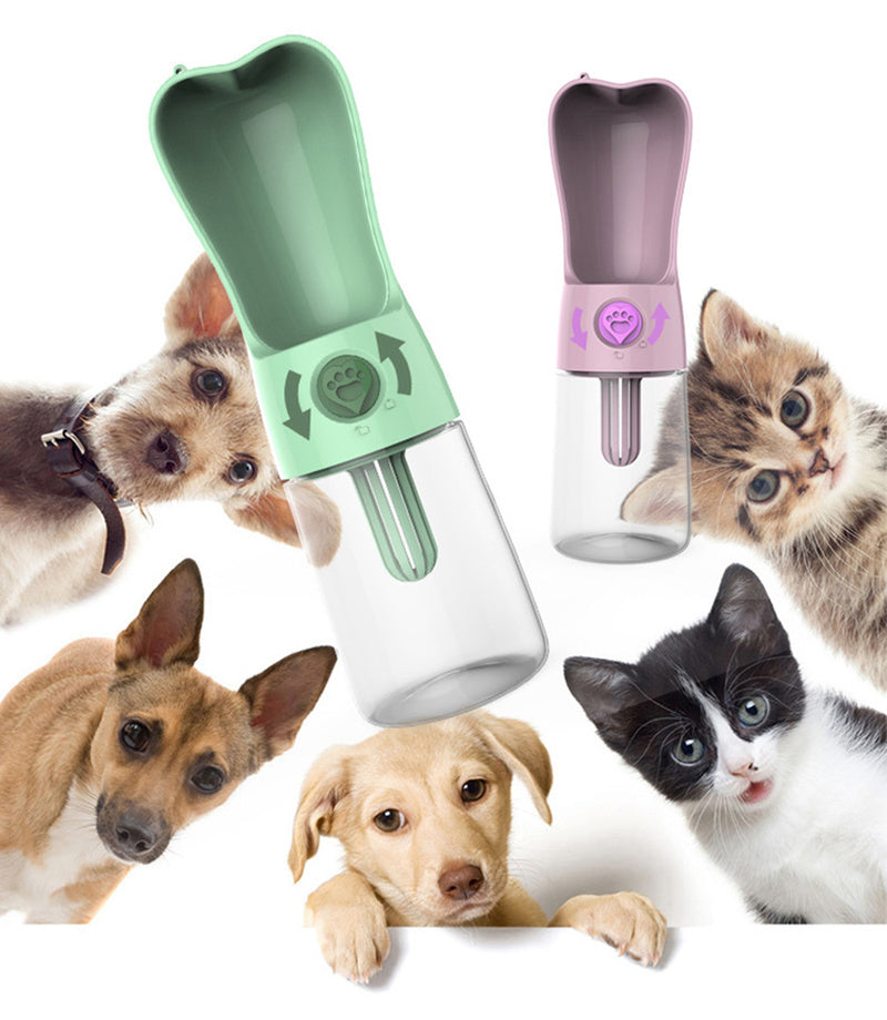 Portable Dog Water Bottle with Filter – Leakproof & BPA-Free Travel Cup