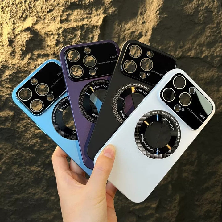 Electroplated Magnetic Mirror iPhone Case – Slim All-Inclusive PC Cover – phone-case