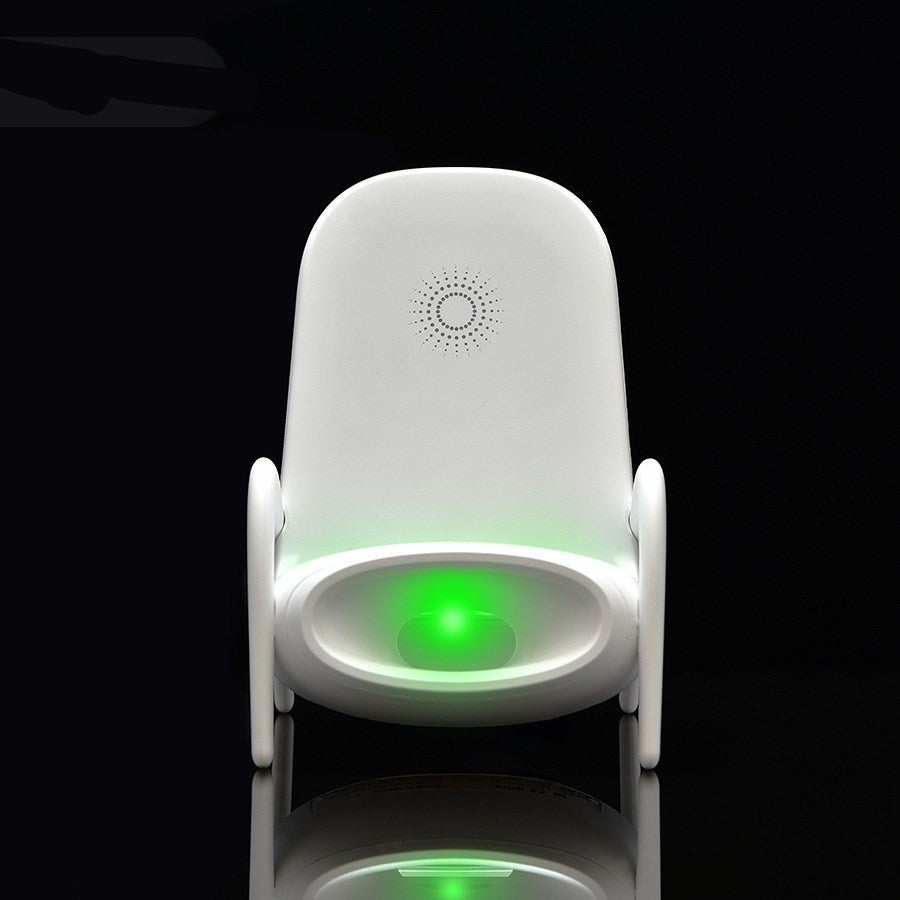 Amplified Wireless Charger – 2-in-1 Qi Charging Stand with Built-In Speaker