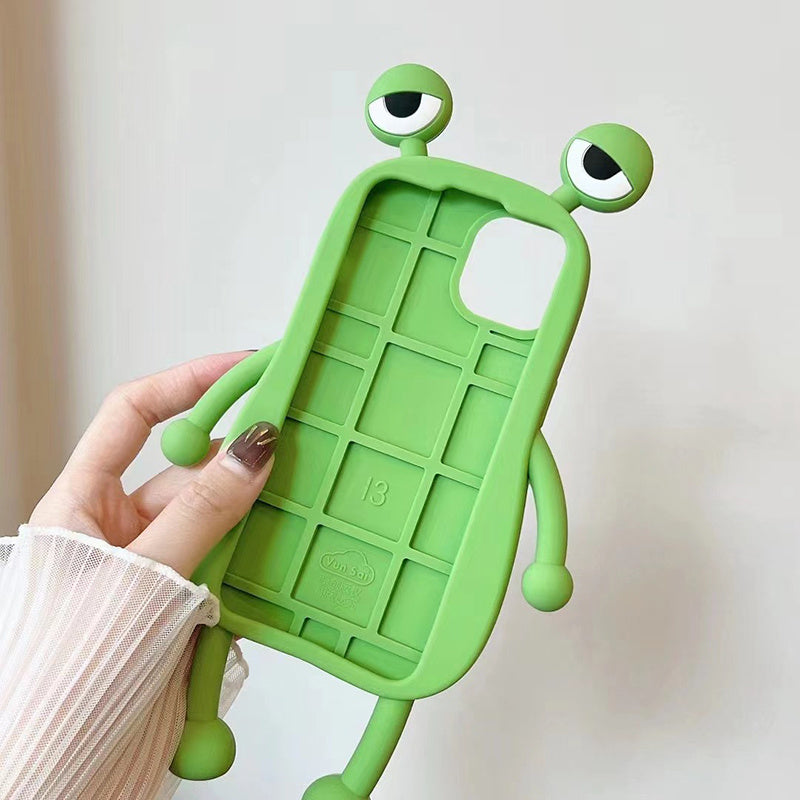 3D Cartoon Frog iPhone 12 / 12 Pro Case – Kawaii Shockproof Silicone Cover – phone-case