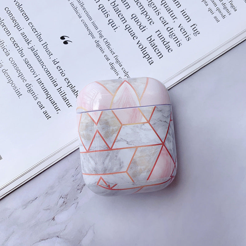 Luxury White Marble AirPods Case – Protective Cover for AirPods 1 & 2