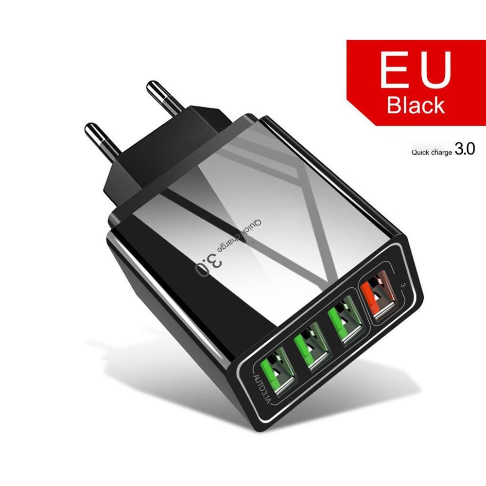 30W USB Wall Charger – 4-Port Fast Charging Station with Smart Chip – power-bank