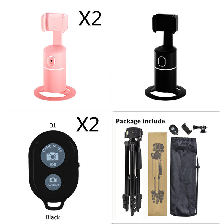 AI Face Tracking Phone Mount – 360° Auto-Tracking Stand for Live Streaming & Vlogging