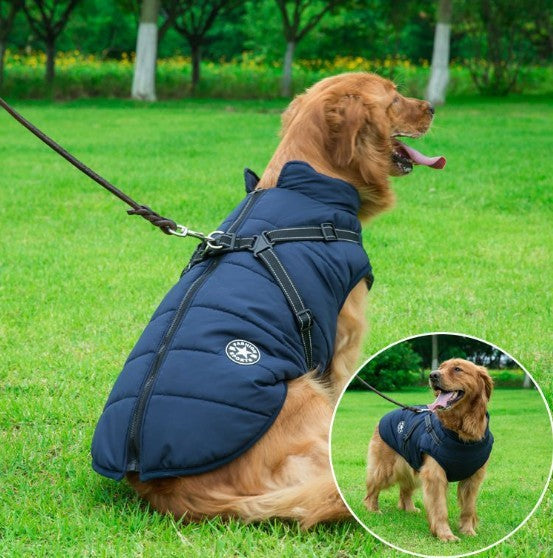 Waterproof Cotton Dog Harness Vest – Stylish Chest Strap (S–2XL)