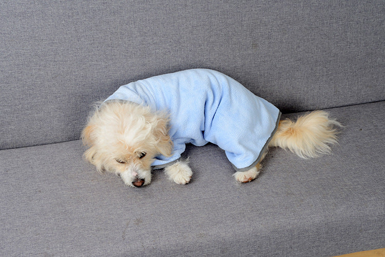Full-Body Pet Bathrobe Towel – Super Absorbent Drying Coat & Pajamas for Dogs & Cats