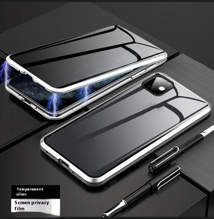 Magnetic Privacy Glass iPhone Case – 360° Anti-Peep Full Protection for iPhone XR