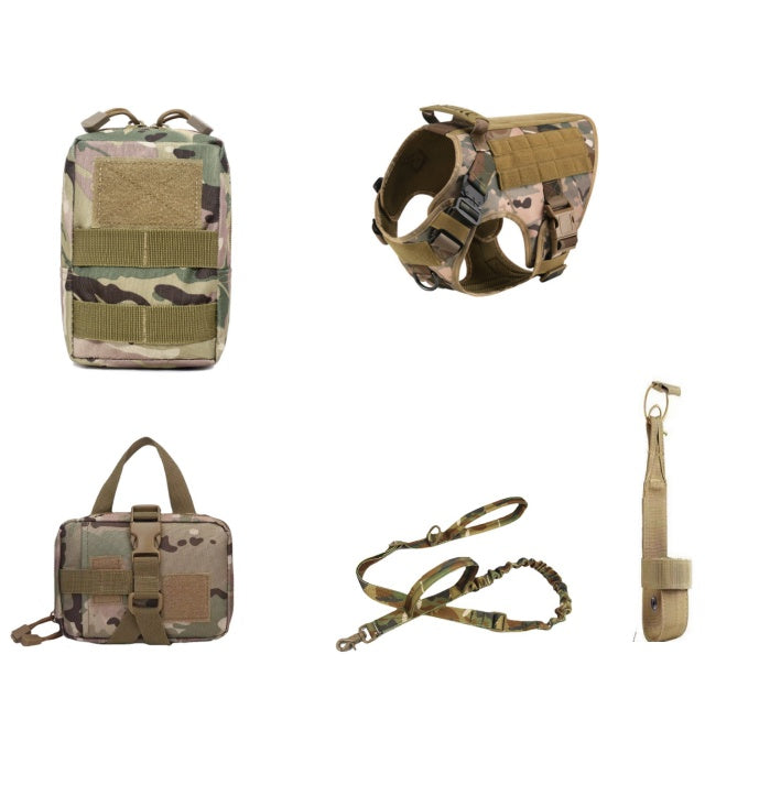 Tactical Dog Harness – Military-Grade 5-Piece Set for Training, Hiking & Service Dogs