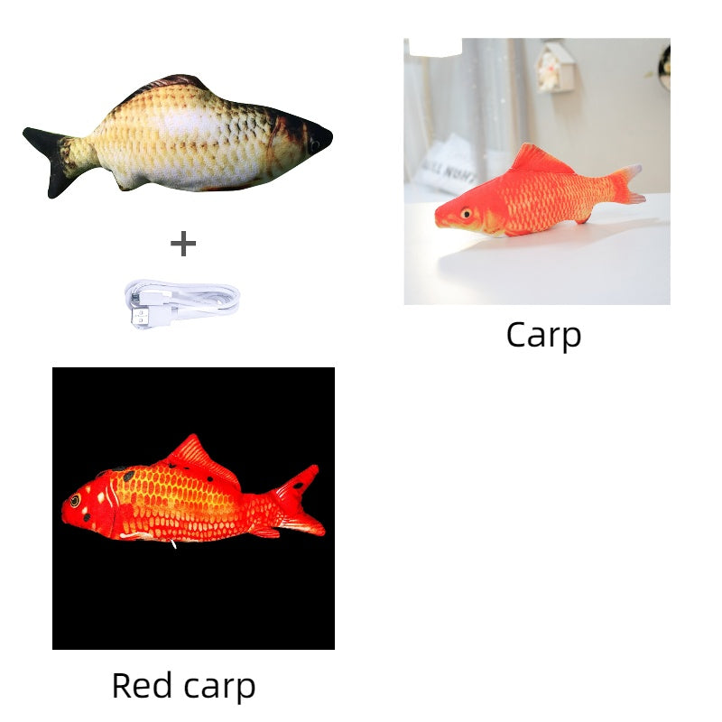 USB Flopping Fish Cat Toy – Rechargeable, Realistic & Safe for Solo Play