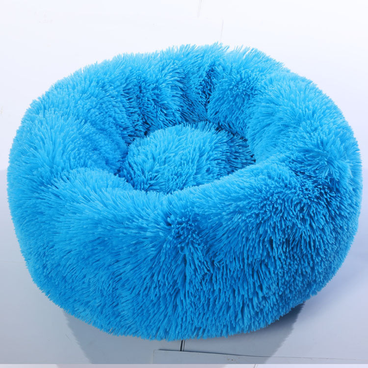 Plush Donut Pet Bed – Calming Nest for Dogs & Cats in 13 Colors