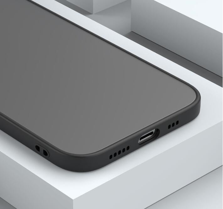 Solid Color TPU iPhone Case – Slim Minimalist Shockproof Back Cover
