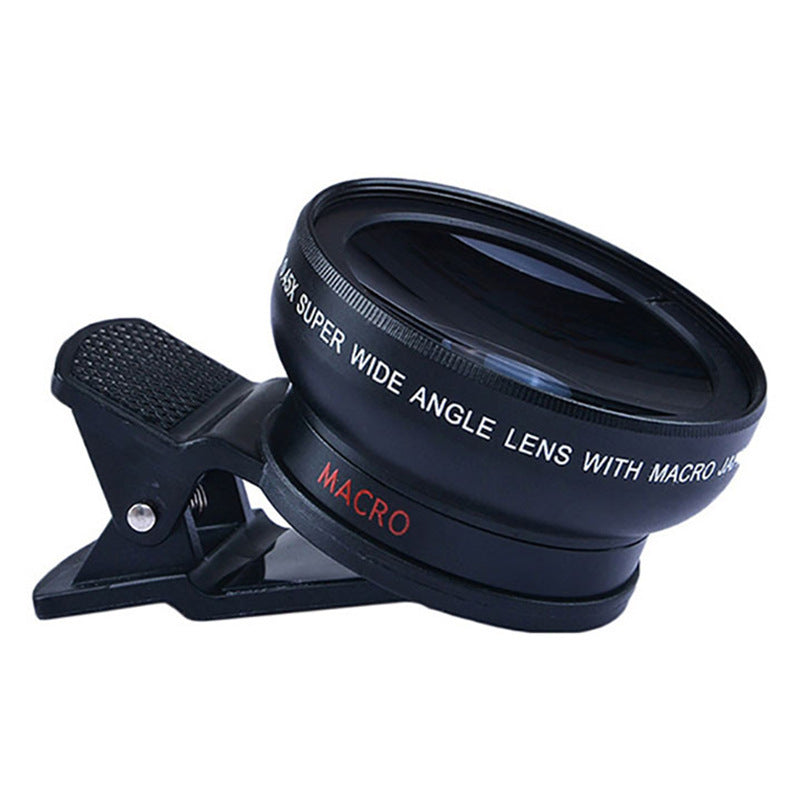 Mobile phone lens 0.45Xwide angle 12.5 times the macro external lens photography camera universal HD Combo - JEFF's Favorite Picks