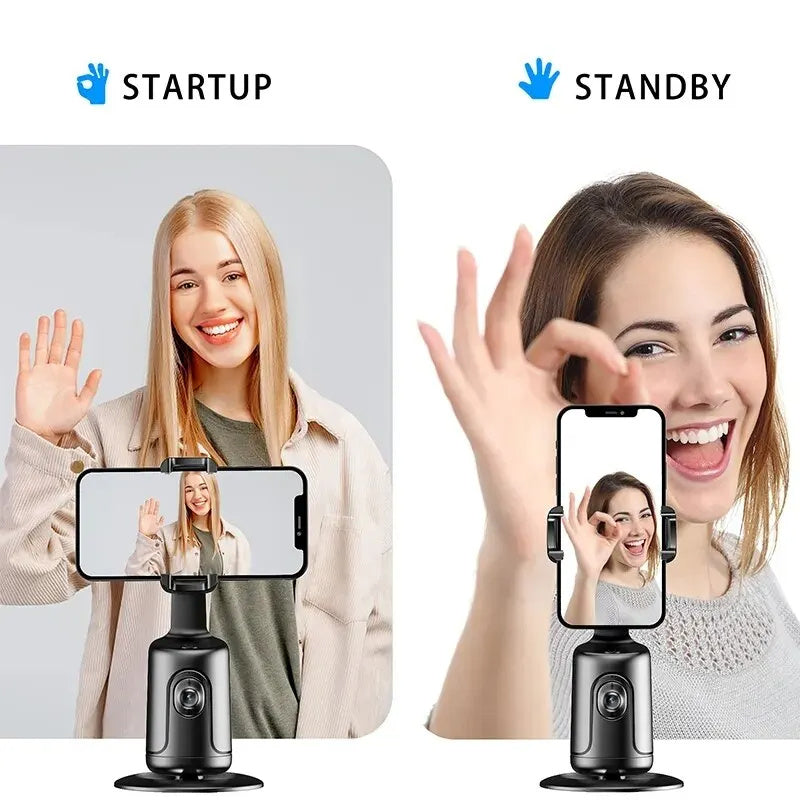 360° AI Smart Face Tracking Gimbal – App-Free Gesture Mount – tech-gadget