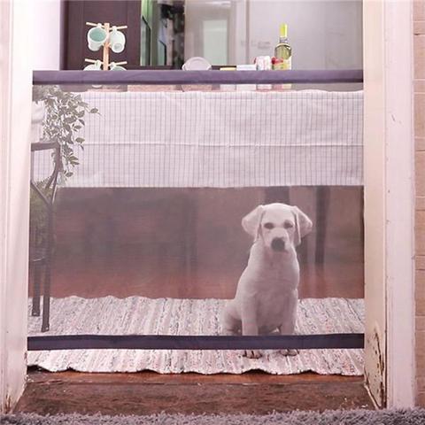 Magic Pet Safety Gate – Expandable Mesh Barrier for Doors, Stairs & Hallways