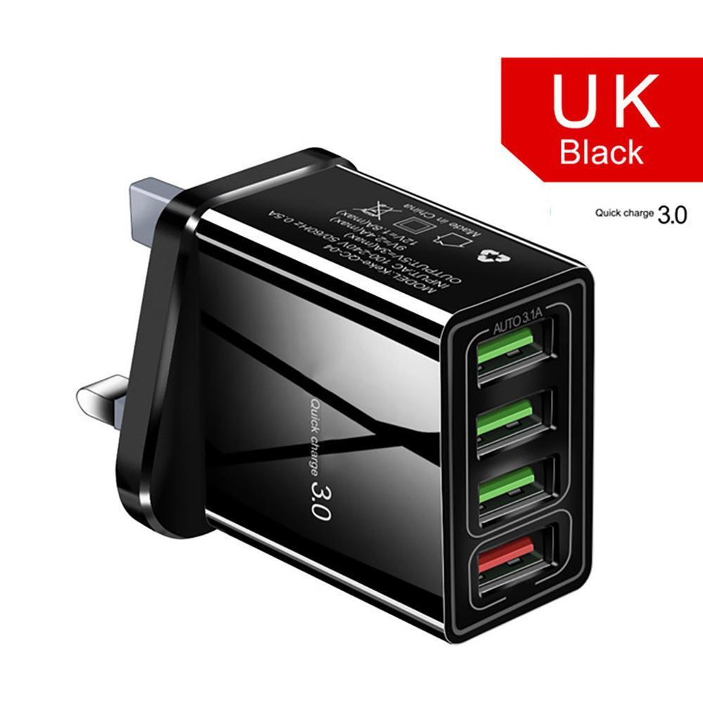 30W USB Wall Charger – 4-Port Fast Charging Station with Smart Chip – power-bank
