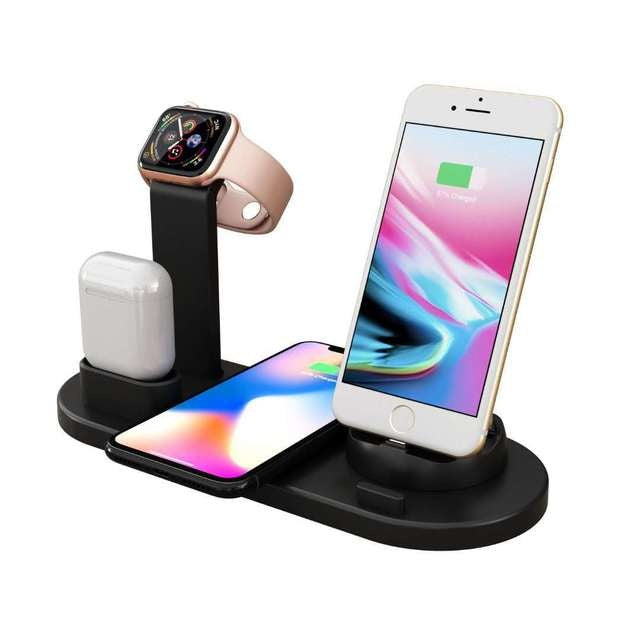 3-in-1 Wireless Charging Dock – Phone, Watch & Earbuds Stand – power-bank