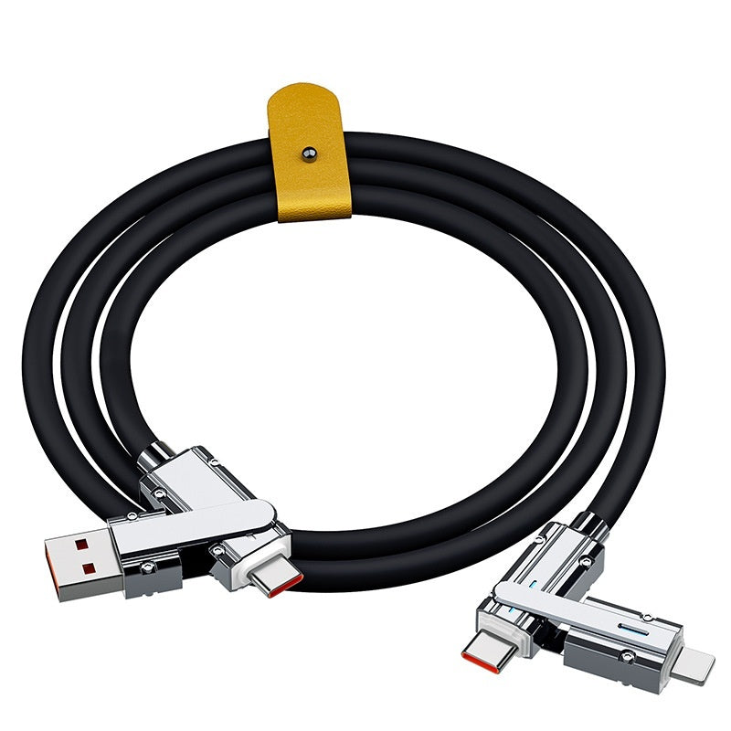 1m Zinc Alloy Fast Charging Cable – Dual Lightning & Type-C Compatibility – car-accessory