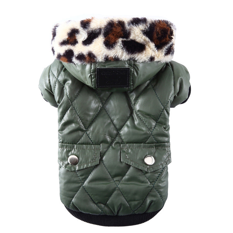 Korean Style Dog Hoodie – Fleece Winter Coat for Small & Medium Dogs