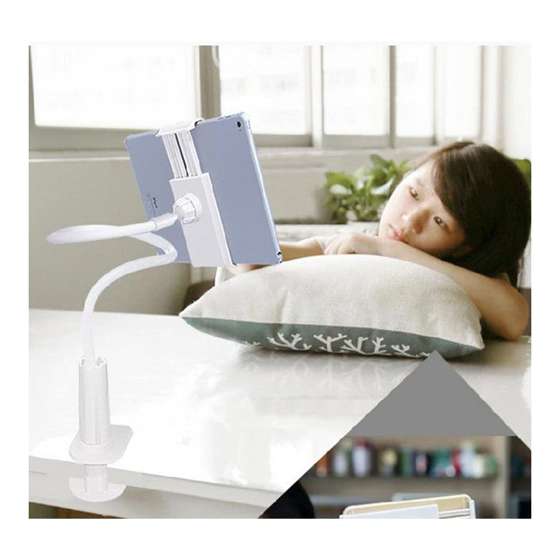 Flexible 360° Phone & Tablet Holder – Long Arm Mount for Bed, Desk & Kitchen