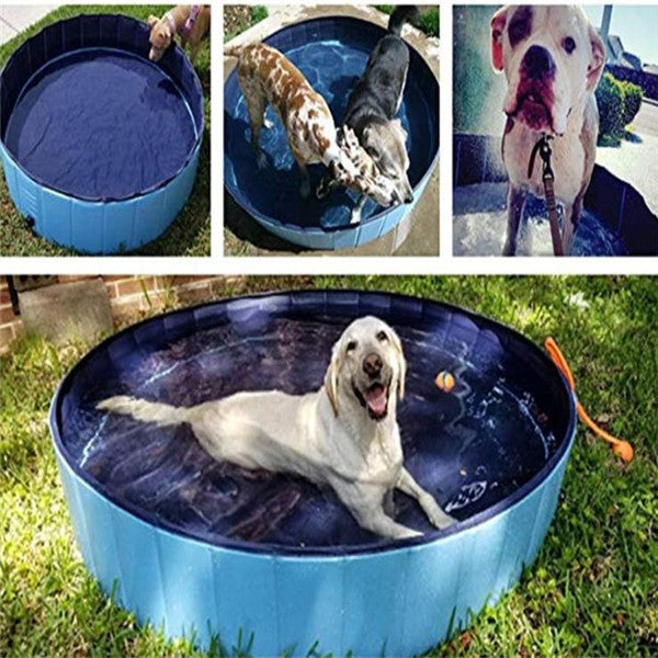 Durable Foldable Dog Swimming Pool – Portable Non-Slip Pet Bath & Kiddie Pool – grooming kit