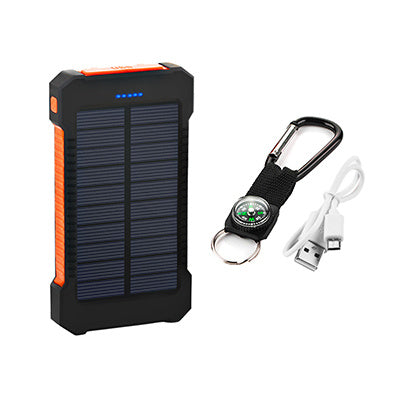 8000mAh Solar Power Bank with LED Light & Compass – Waterproof Outdoor Charger – car-accessory