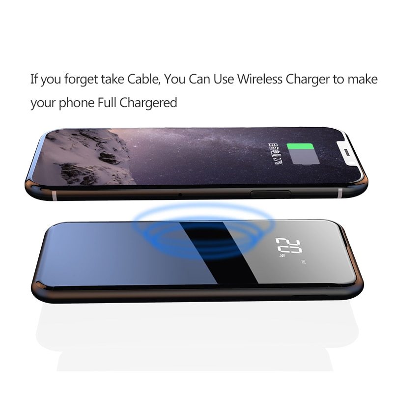 3-in-1 Wireless Power Bank with LED Display & Phone Stand – 8000mAh Portable Charger – power-bank