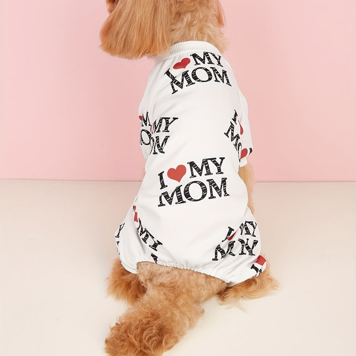 “I Love My Mom” Pet Shirt for Dogs & Cats | Summer Tee