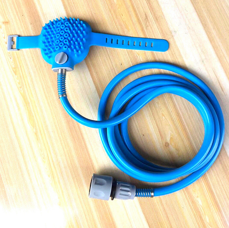 Pet Shower Glove with Hose – 2-in-1 Grooming & Bath Tool for Dogs (Home Spa Kit)